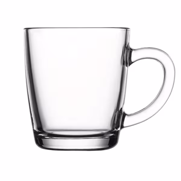 (24 pieces) Tea glass with handle – AQUA – 340 ml