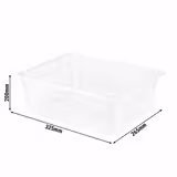 (6 stuks) Polypropyleen GN bak GN 1/2 - transparant - 11,7 liter - Hoogte: 200mm