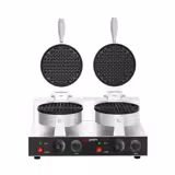 Waffeleisen - Doppelt - 2,6kW - Form: Rund - Ø 180mm