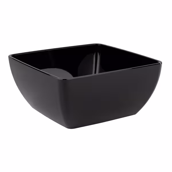 (6 ks) Mísa - FRIENDLY - PET - 3,8 L - Hranatá - Černá