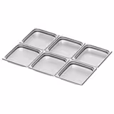 (6 pz) Bacinella GN in acciaio inox GN 2/3 - Altezza: 40mm