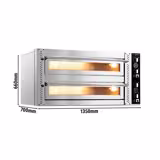 Elektrikli pizza fırını 6+6x 30 cm (tam ateş kili)- Manuel