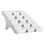 Supporto per buffet - Acciaio inox - Rettangolare - 330x515mm - 15 ripiani - Altezza: 195mm - incl. 15 ciotoline in melamina