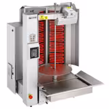 Električni doner kebab robot - V-oblik - 10 plamenika - maks. 150 kg - uklj. 1 ražanj i posuda za mast
