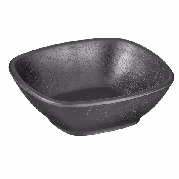 (6 szt.) Miseczka kwadratowa - ZEN - Melamina - 0,2l - 120x120x40mm - Czarny