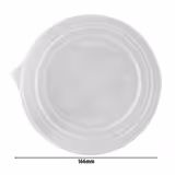 (60 pz) Coperchio riutilizzabile in PP - 166x157x15mm - Ø 150mm - impilabile, lavabile in lavastoviglie, riciclabile - Trasparente - compatibile con Ciotola Ø150mm