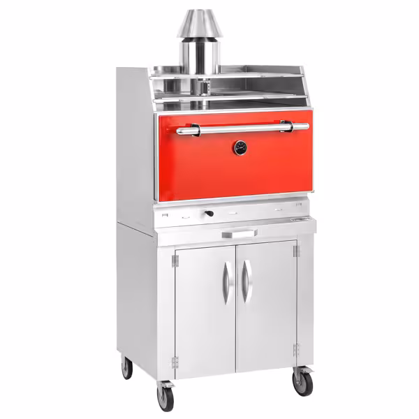 Charcoal - Houtskooloven - 920mm - 2 grillroosters - rood