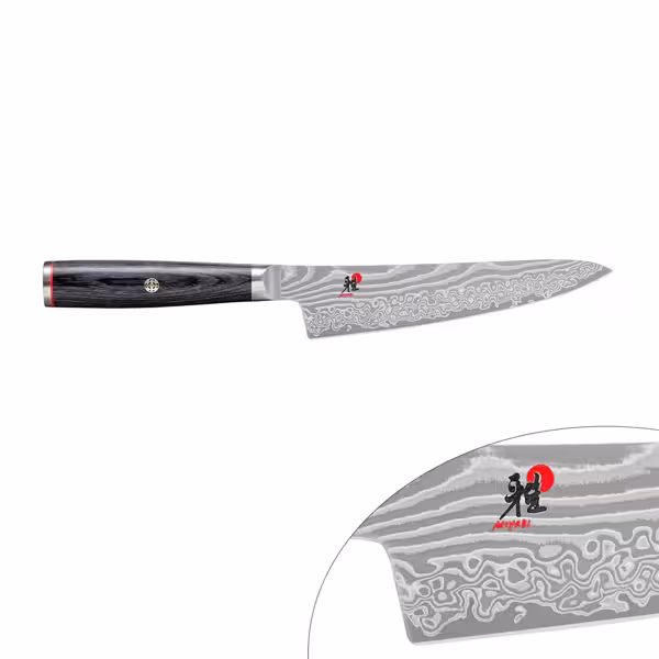 MIYABI | 5000 FC-D Shotoh Utility Knife – 140 mm blade - FC61 steel - 48-layer Damascus - for fruits & vegetables