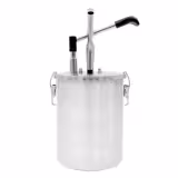 Kollu Sos Pompası - 8L - Paslanmaz çelik 18/8 - 215x215x430mm - ayarlanabilir dozaj - Konteynerli | Sos Dispenseri | Sos Şişesi | Sos Kabı | Sos Kasesi