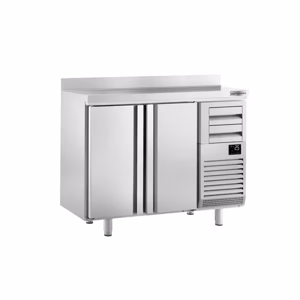 Barkoelkast PREMIUM PLUS - 1468x600mm - met 2 deuren & 2 laden, spatrand - 340l
