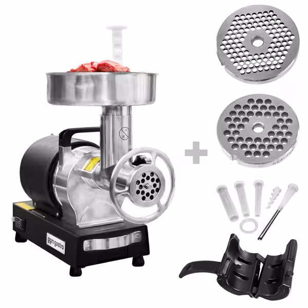 Picadora de carne elétrica profissional 22 - 250-300kg/h - 750W - disco 4,5mm