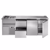 Biertheke Premium PLUS - 2500x700mm - 2 Türen & 2 Schubladen