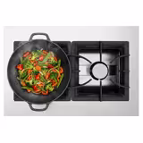 Gas Hob - 17kW - 2 burners - with open base shelf - with drip tray