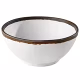 (6 pcs) Coupe - CROCKER - Mélamine - 700ml - carré - 160x160mm - Profondeur : 70mm - Blanc/Brun