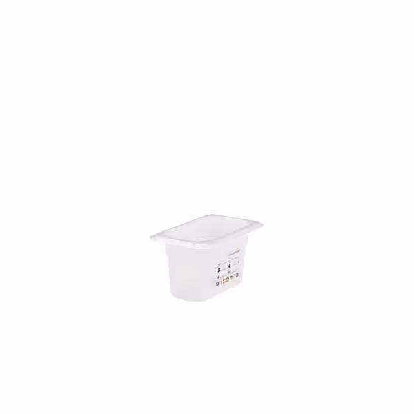 (6 Stück) CAMBRO | SafeTrak - Polypropylen-Behälter GN 1/9 - Milchig - Höhe: 100mm