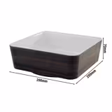 (6 pcs) Bowl - UNIVERSAL - Melamine - 1.5L - square - 200x200mm - Depth: 70mm - Brown