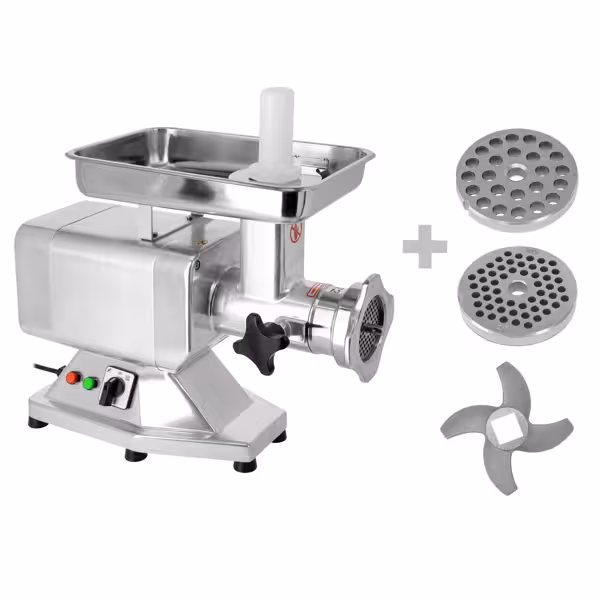 Commercial Electric Meat Mincer #22 - Heavy-Duty - 220 kg/h - 1.10 kW - 4.5/8 mm discs