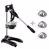 Commercial manual citrus press - with 3 filters - black