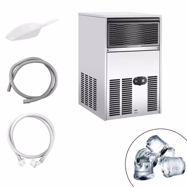 Commercial Ice Machine - Cylindrical Ice - 25kg/24h - with Storage Bin