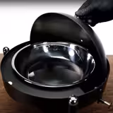 Chafing Dish - Yuvarlak - Rolltop Kapak - Siyah