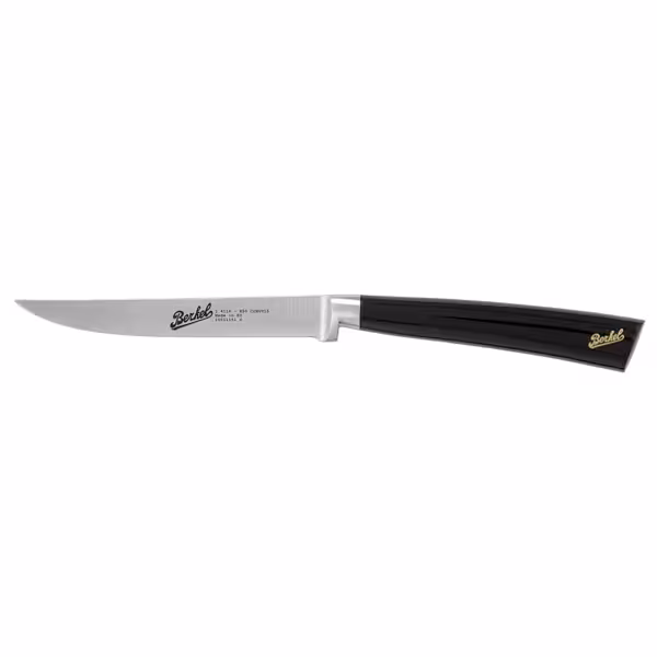 BERKEL | Elegance Steak Knife – 11 cm - Gloss Black Resin Handle