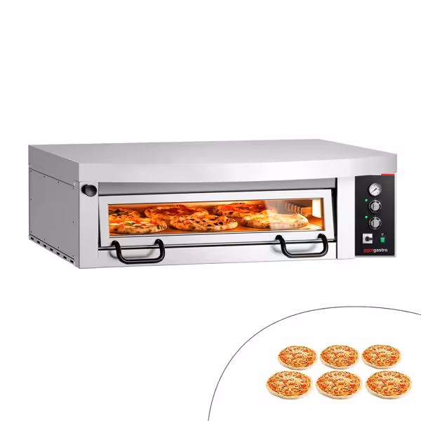 Elektro Pizzaofen Power - 6x 34 cm - Manuell - inkl. Haube