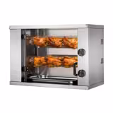 Gas Mini-Hähnchengrill - 4,4 kW - mit 2 Spießen für bis zu 6 Hähnchen