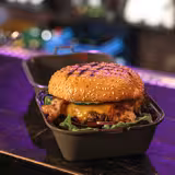 (12 τεμ.) Κουτί Burger (επαναχρησιμοποιούμενο) - με κλείσιμο με κλιπ - 155x155x126 mm - Γκρι