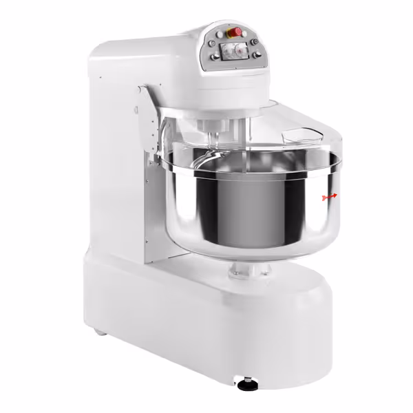 Commercial Spiral Dough Mixer - 117L / 60kg - Twin Speed - Fixed Head & Bowl - with Timer - 400V 3‑Phase - For Pizza & Bread Dough