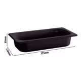 (6 pz) Bacinella GN in melamina GN 1/3 - ECO - nero - 2,0 L - Altezza: 65mm