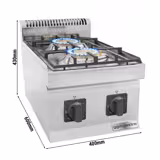 Masina de gatit 2x ochiuri (9,5 kW) cu flacără de veghe