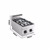 Gasfornuis tafelmodel - MARIO 600 - 400x600mm - 7,0 kW - 2-pits
