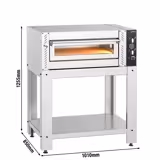 Forno elettrico per pizza - 4x 30 cm - incluso supporto base