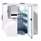 Cella congelatore - 1200x1200mm - 1,6m³ - incl. unità congelatore e lamelle