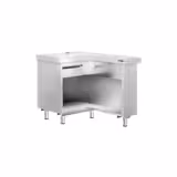 Commercial Checkout Counter Copenhagen - 1240 mm - Right-Hand - AISI 304 Stainless Steel - Adjustable Shelf