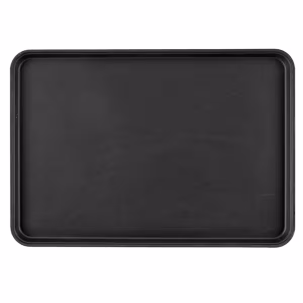 (6 stuks) CAMBRO | CAMTREAD® - Glasvezel dienblad - rechthoekig - 650x450mm - hoog profiel - Zwart