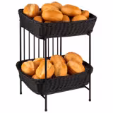 Supporto per buffet - Nero - Rettangolare - 325x290mm - Altezza: 480mm - compatibile con GN 1/2 SUPERBOXEN - con antiscivolo