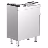 Friggitrice elettrica professionale su mobile - 18L - 14,0kW - vasca pulita - controllo elettronico della temperatura - con rubinetto di scarico - con mobile 1 anta