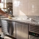 Commercial Pizza Prep Counter - Granite Top ECO - 2025x800mm - with 2 doors & 7 drawers