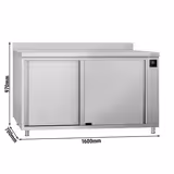 Commercial Hot Cupboard ECO - 1600x700mm - with raised edge & sliding doors - digital