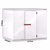 Chambre froide négative modulaire - 3175x5625mm - 31,47m³