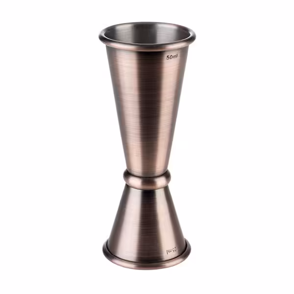 (6 pcs) Cocktail Jigger - Stainless Steel - 25ml & 50ml - with internal fill lines 15ml & 35ml - CE marked