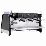 WEGA | Polar - Maquina de cafe espresso - 3 grupos - 6.9 kW - con 2 espumadores de leche y agua caliente - Touch - Negro