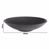 (6 uds) Bol cuadrado - NERO - Melamina - 2,2L - 300x300mm - Profundidad: 70mm - Negro