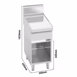 قاعدة محايدة LORENZO 600 - قاعدة فرن مفتوحة - 300x600x1.020mm - ستانلس ستيل AISI 304