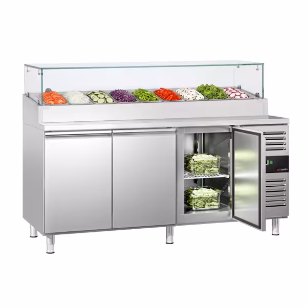 Saladette PREMIUM - 1795x700mm - 3-deurs - voor 9x GN 1/3