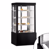 Koel- & Gebaksvitrine - dubbel glas - 850 liter - 1000mm - schuifdeuren - met 3 schappen - zwart