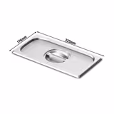Edelstahl-Deckel GN 1/3