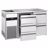 Banco spillatura birra PREMIUM - 1550x700mm - 5 cassetti