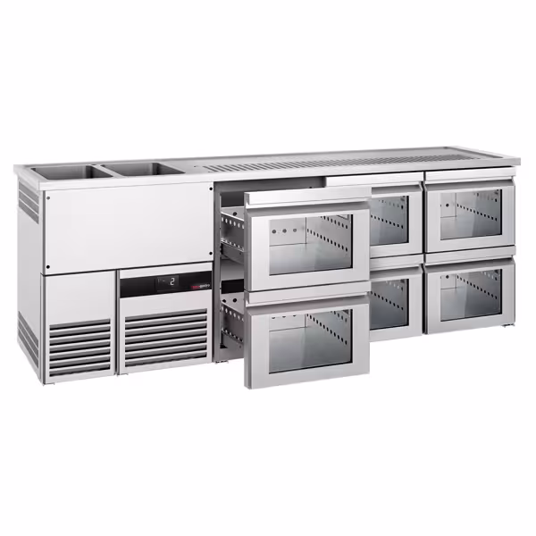 Bierkoeling PREMIUM - 2500x700mm - 6 laden & 1 lade